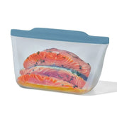 Silicone Reusable Bag Stand-Up Half Gallon (64 oz) - Ocean Blue