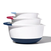 3 Piece Mixing Bowl Set New Colored Handles