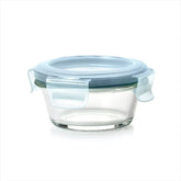Smart Seal 1-Cup Glass Round Container - Arctic Blue