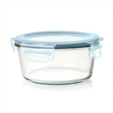 Smart Seal 7-Cup Glass Round Container - Arctic Blue
