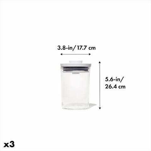 POP Round Canister 3-Piece Mini Bath Set (0.6 Qt)