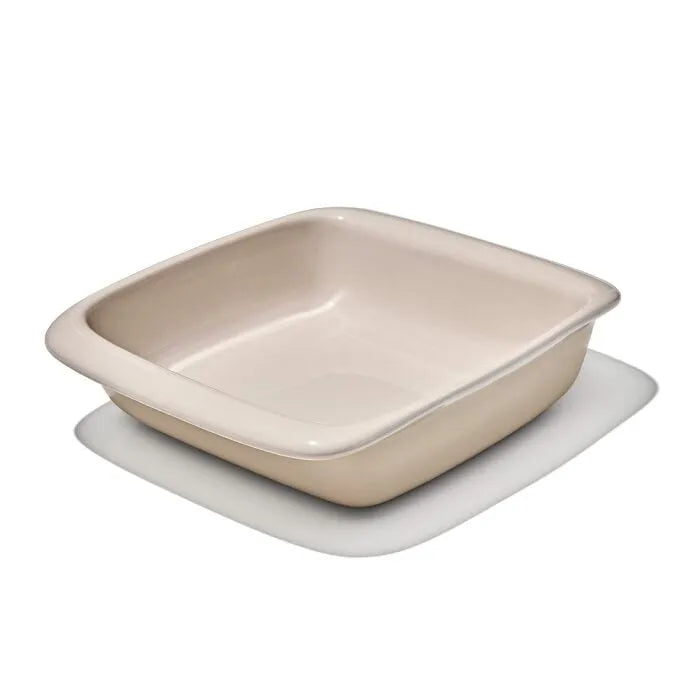 2 Qt Square Stoneware Baking Dish - Biscuit