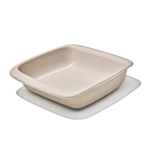 2 Qt Square Stoneware Baking Dish - Biscuit