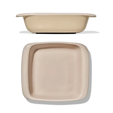 2 Qt Square Stoneware Baking Dish - Biscuit