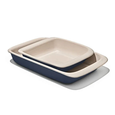 2 Qt Square Stoneware Baking Dish - Storm Blue