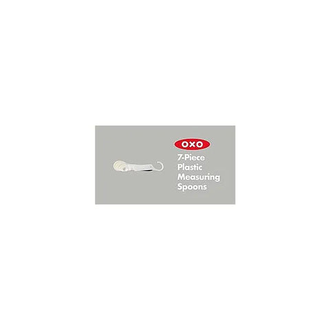 7 Piece Plastic Measuring Spoons - White