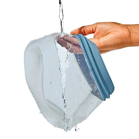 Silicone Reusable Bag  Stand-Up Quart (32 oz) - Ocean Blue