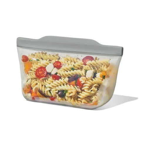 Silicone Reusable Bag  Stand-Up Quart (32 oz) - Fog