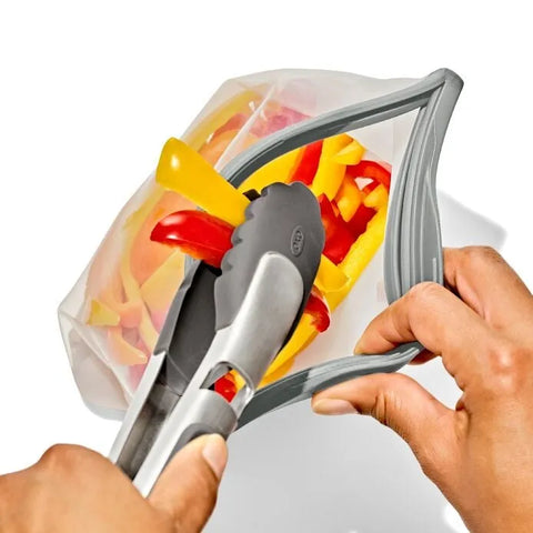Silicone Reusable Bag  Stand-Up Half Gallon (64 oz) - Fog