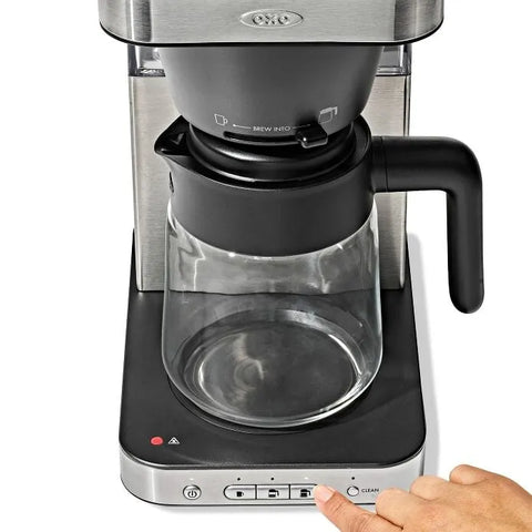 8-Cup Coffee Maker with Podless Single-Serve Function and Glass Carafe