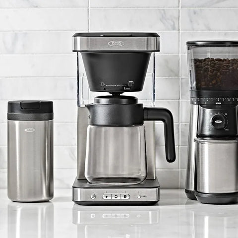 8-Cup Coffee Maker with Podless Single-Serve Function and Glass Carafe