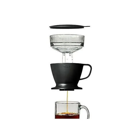 Pour Over Coffee Maker with Water Tank - Matte Black