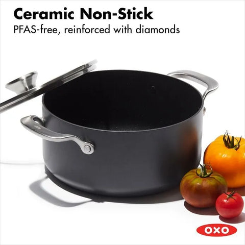 Ceramic Professional Non-Stick 5QT Stock Pot with Lid