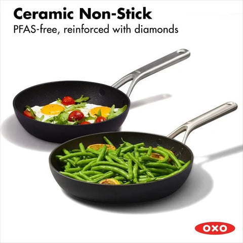 Ceramic Professional Non-Stick 2-Piece Frypan Set, 8-Inch and 10-Inch