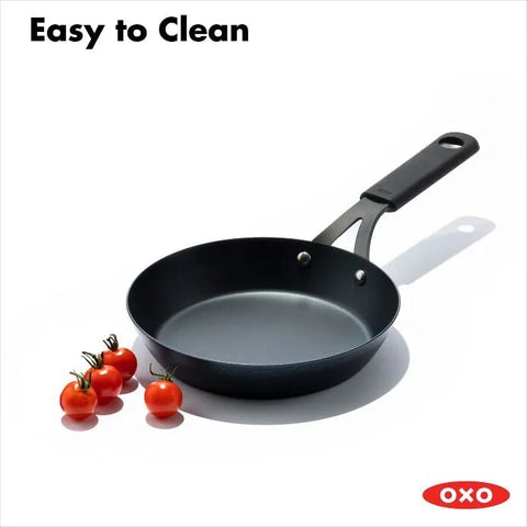 Carbon Steel Obsidian Series 8-Inch Frypan with Silicone Sleeve