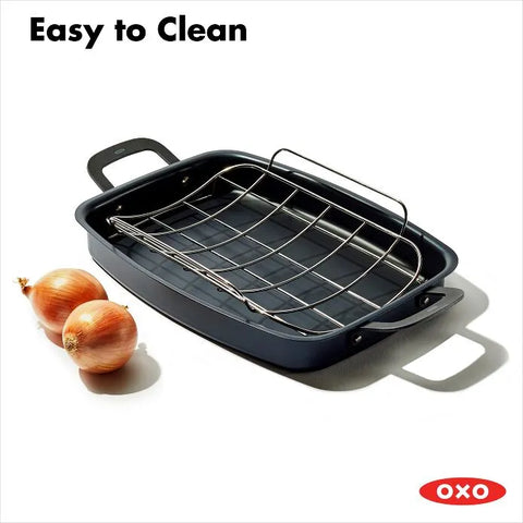 Carbon Steel Obsidian Series Roaster with Rack