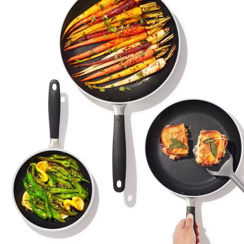 OXO Stainless Steel Everyday 3-Piece Frying Pan Set