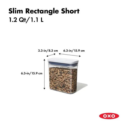 POP Container - Slim Rectangle Short (1.2 Qt.)