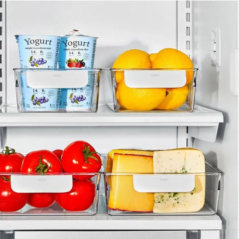 4 Piece Refrigerator Storage Bin Starter Set