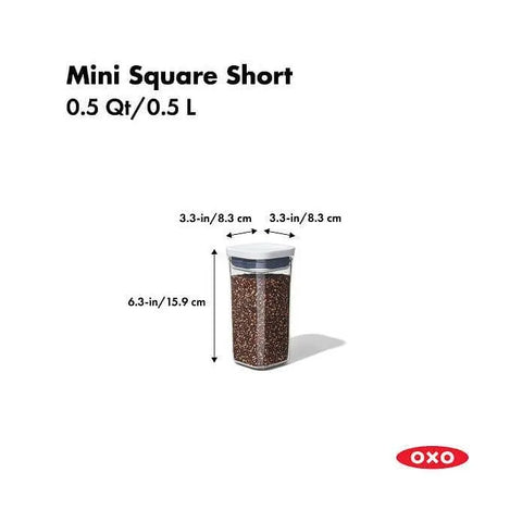 POP Container - Mini Square Short (0.5 Qt.)