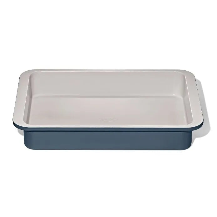 Non-Stick Pro Ceramic Coated Metal Bakeware 9” x 13” Cake Pan – Storm Blue