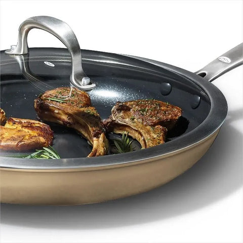 Enhanced 12" Frypan with Lid – Biscuit