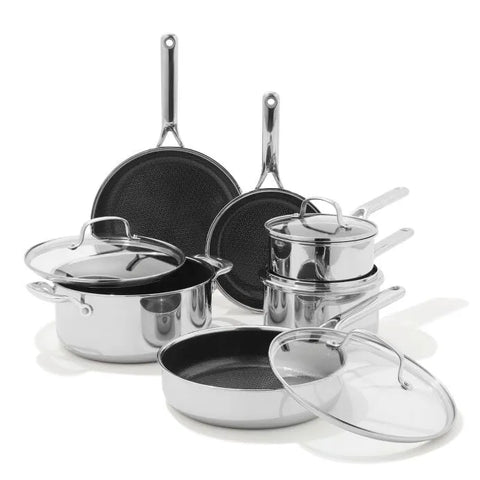 Trident Hybrid Non-Stick Stainless Steel 10-Piece Set