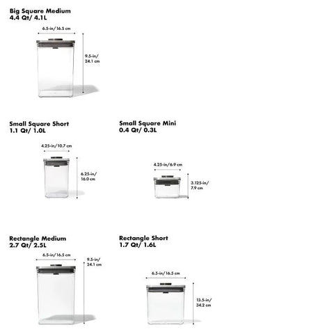 Steel 6-Piece POP Container Set