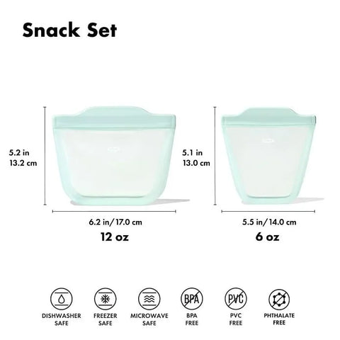 Tot Silicone Reusable Bag - 2-Piece Stand-Up Cup Set
