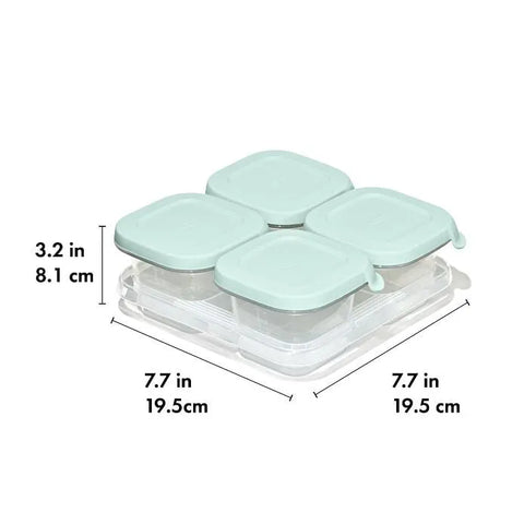 Silicone Baby Blocks Food Storage Containers (4 oz) - Opal