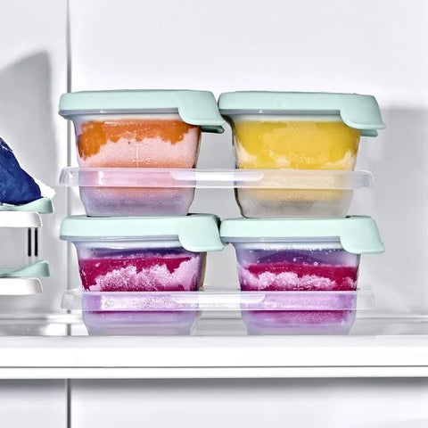 Silicone Baby Blocks Food Storage Containers (4 oz) - Opal