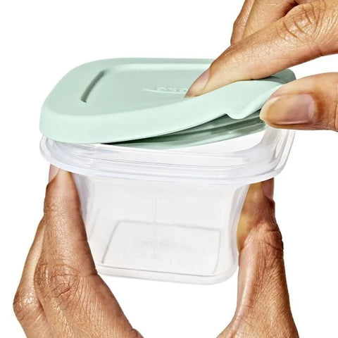 Silicone Baby Blocks Food Storage Containers (4 oz) - Opal